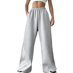 Top Trendy Cotton Made Casual Wear Sweat Pants Fleece <b>Winter</b> Flat Front Regular Fit Women's <b>Trousers</b> Women <b>Trouser</b> Regular - Product Image 5