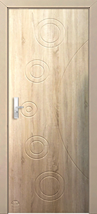 Puerta de MDF de madera moderna de alta calidad, característica antigrietas de plástico PVC liso, diseño Exterior OEM para apartamentos fabricados en fábrica de Vietnam - Product Image 3