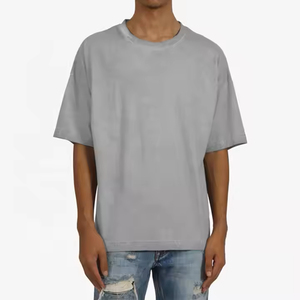 Camiseta Larga de Algodón para Hombre, Hecha a Medida, Estilo Oversize, Hombros Caídos, Ecológica, Transpirable, Tejido Grueso, Estilo Urbano, Económica - Product Image 3