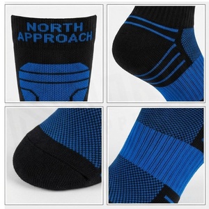 North Approach <b>Knee</b> <b>High</b> Hiking <b>Socks</b> Blue Breathable Knitted for Adults Summer Sport Use - Product Image 4