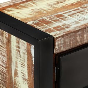 Mueble para TV de madera recuperada de colores mixtos, 47,2 x 11,8 x 15,7 pulgadas, soportes para TV - Product Image 6