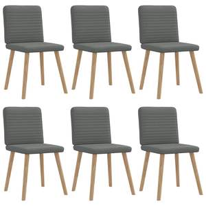 Ensemble de 6 chaises de salle à manger gris foncé - Product Image 1