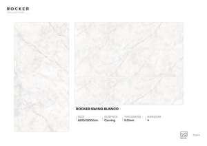 กระเบื้องพอร์ซเลนความแข็งแรงสูง ขนาด 600x1200 มม. 60x120 ซม. 24x48 นิ้ว ผิวแกะสลัก แผ่นตกแต่งขนาดใหญ่ สำหรับตกแต่งภายในสไตล์โมเดิร์น - Product Image 5