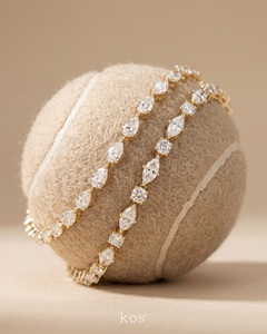 Pulsera de Diamantes de Corte Redondo y Marquise en Oro Amarillo para Hombre, Certificada por IGI, Joyería de Aniversario y Boda de Lujo - Product Image 3