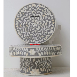 Soporte de madera de perla madre para pastel artesanal, platos y placas, decoración de CHOCOLATE EID para el hogar, regalo, bandeja, decoración de boda, novedad - Product Image 3