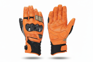 Gants de moto en cuir épais avec protection rigide des articulations, antidérapants, pour la course et le sport - Product Image 4