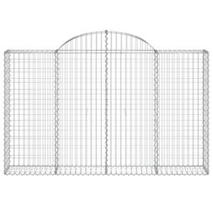 Canasta de Gabión de Hierro Galvanizado Plateado de 78.7 x 11.8 x 55.1 Pulgadas para Macetas y Jardineras - Product Image 3