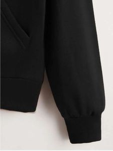Sweat-shirt à capuche zippé noir pour homme, coupe classique, tissu polaire décontracté, séchage rapide, respirant, vêtements d'hiver - Product Image 3