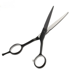 Ciseaux de coiffure professionnels en acier inoxydable 4Cr13, pointe acérée, pour droitiers, longue poignée en caoutchouc, durables, 28 dents, salon de coiffure - Product Image 3