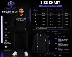 Introvert Human Schwarzer Grafik-Hoodie Herren Schwergewichts-Fleece Pullover Streetwear Sweatshirt Individuell Bedruckte Lässige Kapuzenkleidung - Product Image 5