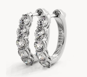 <b>Hoops</b> <b>Earrings</b> Diamond <b>Earrings</b> Gold and <b>Silver</b> <b>Earrings</b> Natural and Lab Grown Diamonds <b>Earrings</b> <b>Hoops</b> Fine Jewelry for Women - Product Image 1