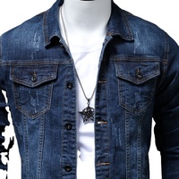 Vestes et manteaux en jean pour hommes, coupe slim, veste en jean décontractée pour l'automne et l'hiver, avec boutons, grandes tailles jusqu'à 4XL