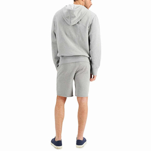 Ensemble sweat à capuche et short pour homme au design simple, avec cordon de serrage, tissu respirant, léger, idéal pour le quotidien - Product Image 4