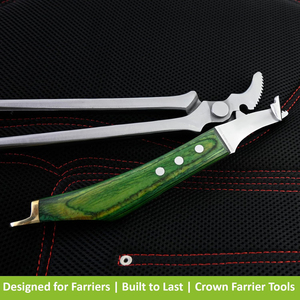 Super Sharp Hoof Knife with Brass End Precision-<b>Sharpened</b> Stainless Steel Blade & Wooden Handle Pro Farrier Hoof Trimming <b>Tool</b> - Product Image 6