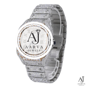 Montre mécanique automatique analogique avec bracelet en acier inoxydable, incrustation de diamants, aiguilles lumineuses, bijou de luxe, cadeau - Product Image 3