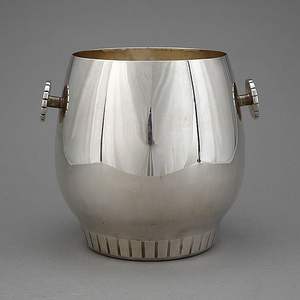 Seau à glace en métal contemporain pour vin et champagne, refroidisseur de boissons élégant, parfait pour la maison, la cuisine, le restaurant, l'hôtel, la restauration, les fêtes - Product Image 1