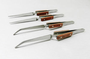 5 PCS Medical Stainless Steel Manual Cross Locking Tweezers Set Bent/Straight Tip Rust Passivated Jewelry Craft Soldering 3-Year - Product Image 3