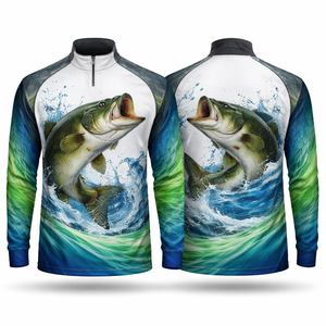 Camiseta de Pesca Personalizada, Sublimada, Manga Larga, Protección UV, Secado Rápido, Transpirable, Antibacteriana, 100% Deportiva - Product Image 1