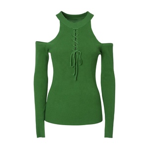 AKA Beading Round Neck Women's <b>Flare</b> Long Sleeve Knit Craftsmanship 2025 Spring and Autumn New Button DST Decoration Knitted - Product Image 3