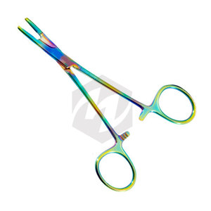 Tijeras Portaagujas Olsen Hegar de 5 1/2 Pulgadas, Acero Inoxidable, Instrumentos Quirúrgicos Médicos, Mango con Recubrimiento de Color para Mejor Agarre - Product Image 3