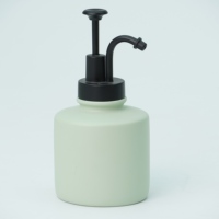 Distributeur de savon en résine écologique, bouteille ronde, accessoire pour ensembles de salle de bain à domicile et en hôtel