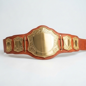 Ceinture de championnat personnalisée pour la lutte, la boxe, les sports, les compétitions, avec plaques métalliques, sangle en cuir, design personnalisé - Product Image 1