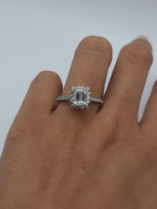 1.38 CT Emerald Cut Lab Grown <b>Diamond</b> <b>Ring</b> in 18K Gold | IGI Certified Luxury Engagement Wedding <b>Ring</b> | Elegant Bridal Jewelry - Product Image 2