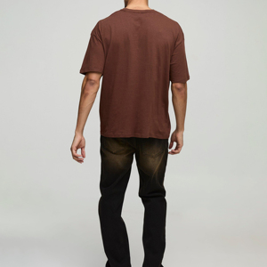 T-shirt pour homme, logo personnalisé et couleur unie, 100% coton, respirant, séchage rapide, taille plus, impression numérique - Product Image 5