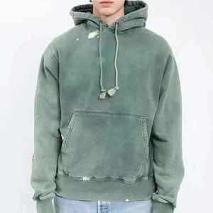 เสื้อฮู้ดดี้ทรงปกติ HAMIO SPORTS รุ่น Distressed สำหรับผู้ชาย ฤดูหนาว ระบายอากาศได้ดี ผ้าฟลีซบุผ้าฝ้าย 100% คุณภาพสูง 220 กรัม เป็นมิตรกับสิ่งแวดล้อม แห้งเร็ว - Product Image 1