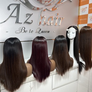 Vente en gros 100% vierge cuticule alignée vietnamien Remy extensions de cheveux humains perruque à lacets complet avec couleur naturelle Look droit - Product Image 6