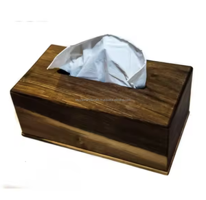 Boîte à mouchoirs en bois de bambou de marque personnalisée pour restaurant et hôtel Porte-mouchoirs en bambou personnalisable - Product Image 2