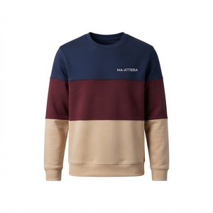 <b>Mens</b> Color Block Crewneck Sweatshirt Casual Pullover <b>Long</b> <b>Sleeve</b> Cotton Blend Streetwear Fashion <b>Top</b> - Product Image 3