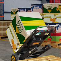 Chariot de manutention industriel électrique portable pour escaliers, plateforme élévatrice, option OEM, moteur 500W, chenilles en caoutchouc pour ascension/descension
