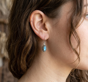 Pendientes de Labradorita Azul Fuego Natural, Plata de Ley 925, Chapados en Oro Rosa y Oro Amarillo, Hechos a Mano, Joyería Boho, Regalo - Product Image 2