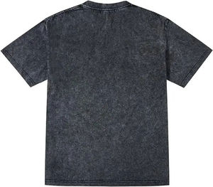 Top Quality Acid Wash T Shirts for <b>Men</b> Regular Fit Wholesale Custom O Neck Crew Neck Cheap Price Comfortable - Product Image 2