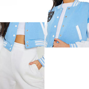 Nouvelles vestes universitaires personnalisées pour femmes avec patchs et logos sur mesure, vestes universitaires pour femmes, faible MOQ, OEM - Product Image 5