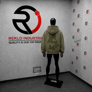 Fast Money for Embroidered Hoodie Men's Oversized Zipper Front Olive Green Hip Hop Sweatshirt Breathable Winter Style - Product Image 4