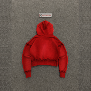 Sudadera con Capucha Oversize con Estampado Gráfico 'MODERN RED STREET STYLE ART IS NOT A CRIME', Estilo Urbano, de Algodón French Terry, Casual para el Día a Día, con Letras Modernas - Product Image 6