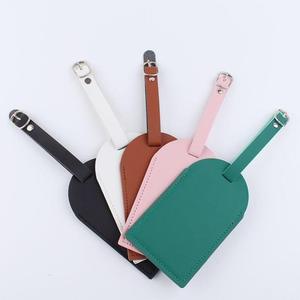 Factory Bulk Customized Logo Luxury Fashionable Rectangle PU Leather Airport Luggage <b>Tags</b> <b>Suitcase</b> Baggage Travel Bag <b>Tag</b> - Product Image 1