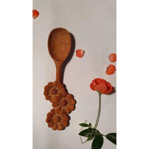 Cuchara de Madera con Forma de Flor, Hecha a Mano, Mango en Forma de Flor, Mejor Precio al por Mayor - Product Image 5