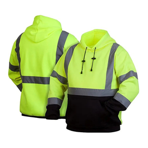 Sweat à capuche de travail LED réfléchissant haute visibilité imperméable pour extérieur, décontracté, mode, construction, manches longues - Product Image 2