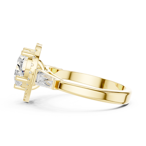 Anillo de Compromiso de Lujo con Corte Corazón de 2 Quilates, Cultivado en Laboratorio, con Halo, Oro de 10K, 14K, 18K, Certificado IGI, Diamante VVS VS DEF, para Aniversario o Boda - Product Image 4