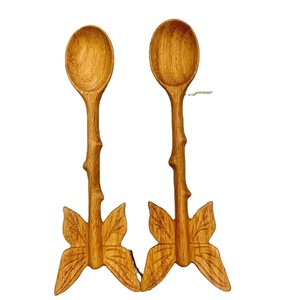 Wooden Butterfly <b>Spoon</b> Bulk Manufacturer Vietnam Natural Wood Material For Cooking <b>Serving</b> Kitchen Tool Engraving - Product Image 1