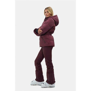 Custom <b>Women</b> Ski Suit Set <b>Waterproof</b> Windproof <b>Puffer</b> <b>Jacket</b> and Slim Pants 2 Piece Snowboard Suit with Hood and Belt - Product Image 3