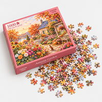 Puzzle personnalisé avec logo, 1000 pièces, Aurore, Nuit d'hiver, Village enneigé, Impression HD, Carton de qualité supérieure, Jouet pour adultes, Cadeau familial