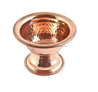 Bol d'offrande tibétain en cuivre martelé à la main pour usage sur autel, décoration pour encens aromatique, printemps automne, 3 pouces, 100% fait main