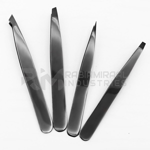 Ensemble de pinces à sourcils de haute qualité RMI, personnalisées, couleur plasma noire - Product Image 2