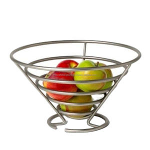 Nouveau Style corbeille à fruits table pièce maîtresse affichage frais pomme raisins conteneur nickelé panier panier de rangement triangulaire - Product Image 1