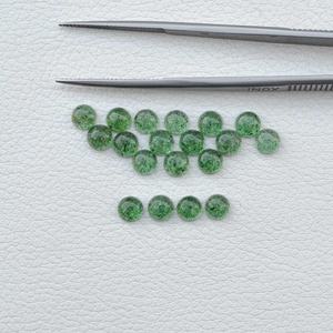 Hot Selling AAA Grade 5mm Natural Green Strawberry Quartz Cabochon Calibrated Certified Loose Gemstones Direct Indian - Product Image 1