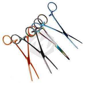 คีมหนีบคาร์มาลท์ ขนาด 8 นิ้ว แบบตรง เคลือบสี สำหรับผ่าตัด หยุดเลือด ทำจากสแตนเลส ใช้ในสัตวแพทย์ ทันตกรรม และการแพทย์ - Product Image 3